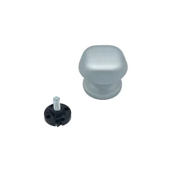 Sale Hardwarexchange Bouton tirant de porte fixe D60 mm en aluminium Gris argent - breveté - lot de 6 boutons