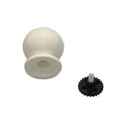 Best Hardwarexchange Bouton tirant de porte fixe en nylon D70 mm blanc RAL 9010