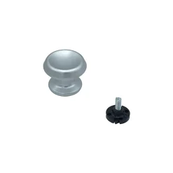 Outlet Hardwarexchange Bouton tirant de porte fixe D60 mm en aluminium Argent poli - breveté