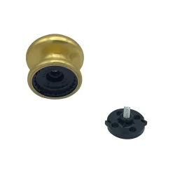 Clearance Hardwarexchange Bouton tirant de porte fixe D80 mm en aluminium Or poli - breveté - lot de 6 boutons