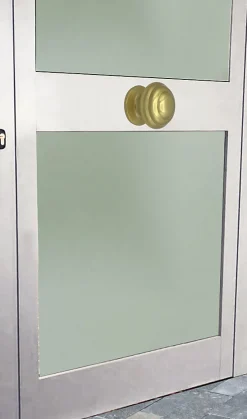 Clearance Hardwarexchange Bouton tirant de porte fixe D80 mm en aluminium Or poli - breveté - lot de 6 boutons