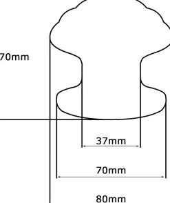 Clearance Hardwarexchange Bouton tirant de porte fixe D80 mm en aluminium Or poli - breveté - lot de 6 boutons