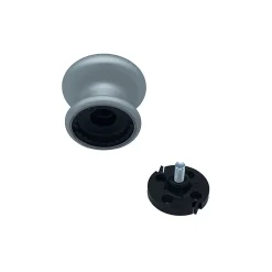 Outlet Hardwarexchange Bouton tirant de porte fixe D70 mm en aluminium Gris argent - breveté - lot de 6 boutons