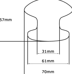 Outlet Hardwarexchange Bouton tirant de porte fixe D70 mm en aluminium Gris argent - breveté - lot de 6 boutons