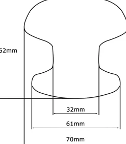 Online Hardwarexchange Bouton tirant de porte fixe D70 mm en aluminium Marron foncé - breveté