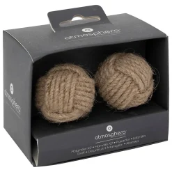 Atmosphera Créateur D'Intérieur Boutons de meuble x2 Dayana en jute & métal D4cm - Atmosphera* Bouton De Meuble