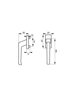 Clearance Thirard Béquille pour fenêtre, avec vis de pose, argent -