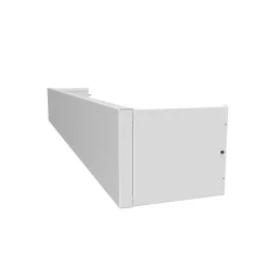 New Atole Cache coffre de volet roulant avec support pour tringle à rideaux 140 cm - Blanc RAL9010