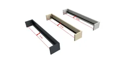 New Atole Cache coffre de volet roulant avec support pour tringle à rideaux 140 cm - Blanc RAL9010