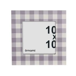 Hot Ornami Cadre photo à carreaux vichy violet 10 x 10 cm