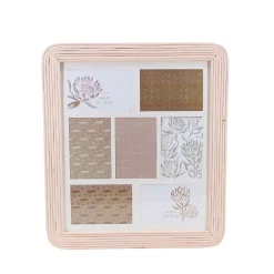 Ornami Cadre photo 7 vues en rotin 45x50cm* Cadre 10 X 15 Cm|Cadre