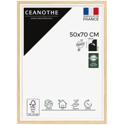 Ceanothe Cadre photo actual bois blanc 50x70 cm Fabriqué en France* Cadre 50 X 70 Cm