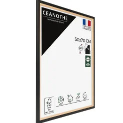 New Ceanothe Cadre photo actual bois noir 50x70 cm Fabriqué en France