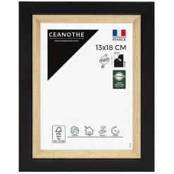 New Ceanothe Cadre photo actual bois noir 13x18 cm Fabriqué en France