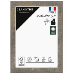 Ceanothe Cadre photo alizée brun 20x30 cm/a4 Fabriqué en France* Cadre
