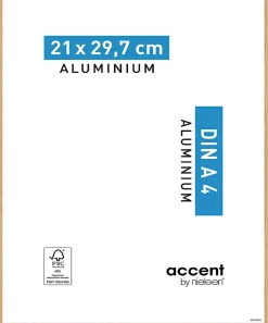Nielsen Cadre photo aluminium chêne Accent l.21 x H.29,7 cm* Cadre 21 X 29,7 Cm - A4