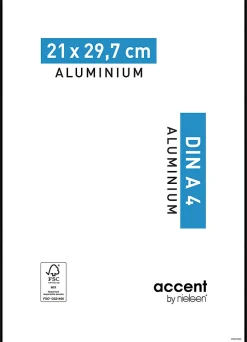 Nielsen Cadre photo aluminium noir Accent l.21 x H.29,7 cm* Cadre 21 X 29,7 Cm - A4