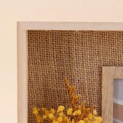 Best Ornami Cadre photo avec fleurs sécheés 24x22cm