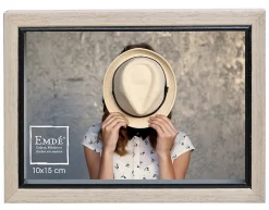 Hot Emdedesign Cadre photo effet bois clair et noir l.10 x H.15 cm Emde