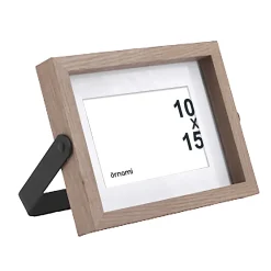 Sale Ornami Cadre photo effet bois sur pied en métal 10 x 15