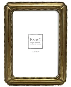 Emdedesign Cadre photo effet perlé doré l.13 x H.18 cm Emde* Cadre 13 X 18 Cm|Cadre