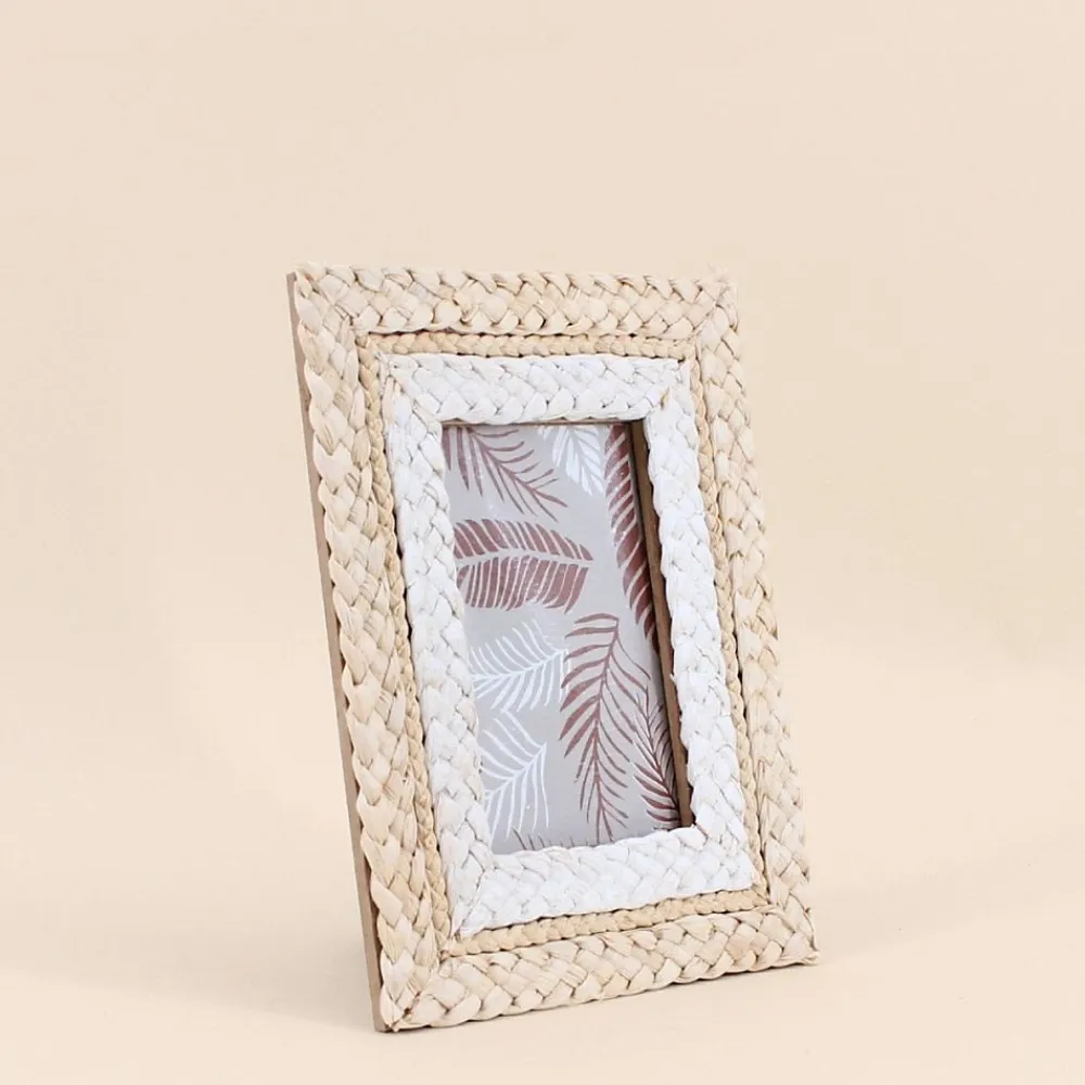 Hot Ornami Cadre photo en corde de maïs 25x20cm