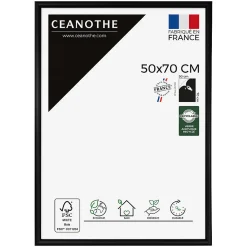 Ceanothe Cadre photo essentiel exposition noir 50x70 cm Fabriqué en France* Cadre 50 X 70 Cm