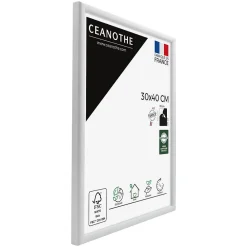 Ceanothe Cadre photo essentiel exposition blanc 30x40 cm Fabriqué en France* Cadre 30 X 40 Cm - A3