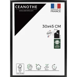 Best Ceanothe Cadre photo essentiel exposition noir 30x45 cm Fabriqué en France