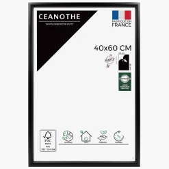 Ceanothe Cadre photo essentiel exposition noir 40x60 cm Fabriqué en France* Cadre 40 X 60 Cm - A2