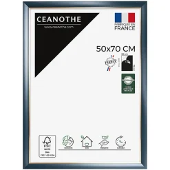 Clearance Brio Cadre photo hades bleu doré 50x70 cm Fabriqué en France