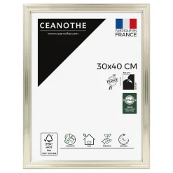 Hot Ceanothe Cadre photo julia blanc doré 30x40 cm Fabriqué en France