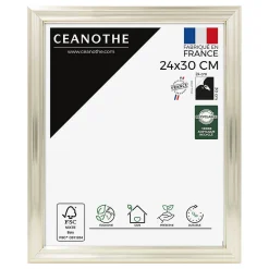 Ceanothe Cadre photo julia blanc doré 24x30 cm Fabriqué en France* Cadre