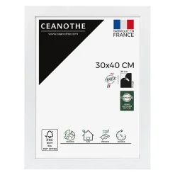 Sale Ceanothe Cadre photo karma blanc 30x40 cm Fabriqué en France