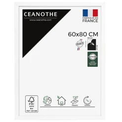 Outlet Ceanothe Cadre photo karma blanc 60x80 cm Fabriqué en France