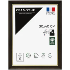 Clearance Ceanothe Cadre photo luna ébène doré 30x40 cm Fabriqué en France