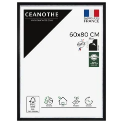 Ceanothe Cadre photo pandore noir argent 60x80 cm Fabriqué en France* Cadre 60 X 80 Cm