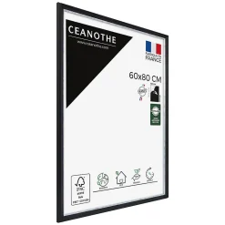 Ceanothe Cadre photo pandore noir argent 60x80 cm Fabriqué en France* Cadre 60 X 80 Cm