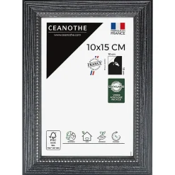 Brio Cadre photo perle noir 10x15 cm Fabriqué en France* Cadre 10 X 15 Cm