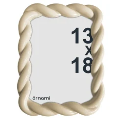 Sale Ornami Cadre photo torsadé beige écru 13 x 18 cm