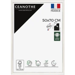 Outlet Ceanothe Cadre photo vittoria blanc 50x70 cm Fabriqué en France