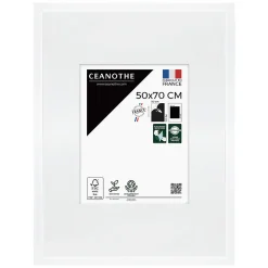 Ceanothe Cadre photo wild blanc 50x70 cm avec passe-partout 30x40 cm Fabriqué en France* Cadre 50 X 70 Cm