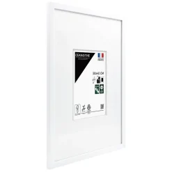 Ceanothe Cadre photo wild blanc 50x70 cm avec passe-partout 30x40 cm Fabriqué en France* Cadre 50 X 70 Cm