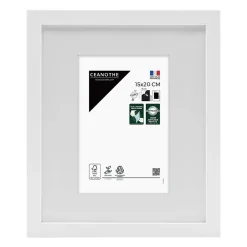 Discount Ceanothe Cadre photo wild blanc 18x24 cm avec passe-partout 10x15 cm Fabriqué en France