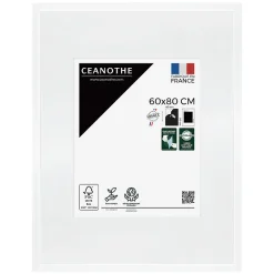 Ceanothe Cadre photo wild blanc 60x80 cm avec passe-partout 40x50 cm Fabriqué en France* Cadre 60 X 80 Cm