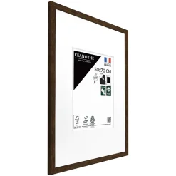 Ceanothe Cadre photo wild ébène 50x70 cm avec passe-partout 30x40 cm Fabriqué en France* Cadre 50 X 70 Cm
