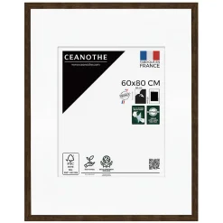 Ceanothe Cadre photo wild ébène 60x80 cm avec passe-partout 40x50 cm Fabriqué en France* Cadre 60 X 80 Cm