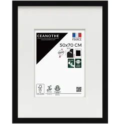 Outlet Ceanothe Cadre photo wild noir 50x70 cm avec passe-partout 30x40 cm Fabriqué en France