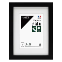 Ceanothe Cadre photo wild noir 13x18 cm avec passe-partout 9x13 cm Fabriqué en France