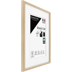 Ceanothe Cadre photo 30x40 cm chêne alba avec passe-partout 20x30 cm Fabriqué en France* Cadre 30 X 40 Cm - A3